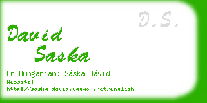 david saska business card